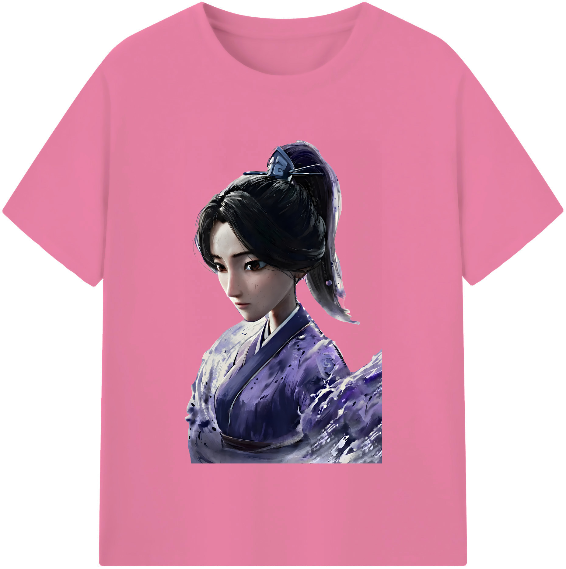 （画像用） Ne Zha 2 ナタ 魔童の大暴れ 綿100％半袖Tシャツ（フロントプリント）